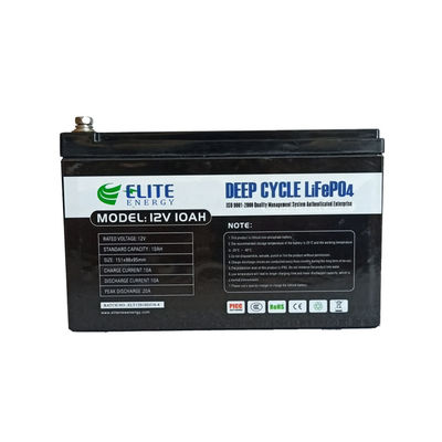 Small 12V 10Ah LiFePO4 Lithium Rechargeable Battery